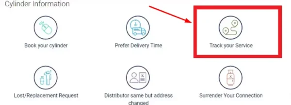 indane gas booking status track online