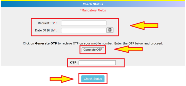 generate otp for भारत गैस