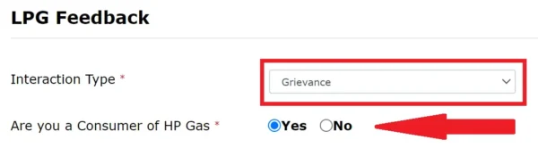 lpg feedback hp gas booking cancel