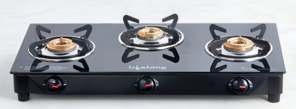 Lifelong toughened Glass top gas stove 