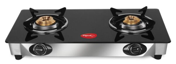 Pigeon by Stovekraft Blackline Glass 2  Burner Gas Stove