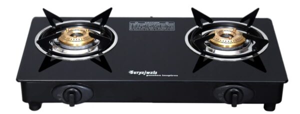 Suryajwala manual glass 2 burner gas stove