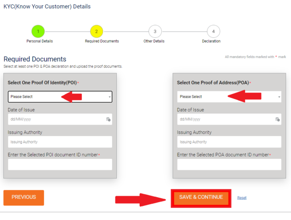 indane new gas connection docoment submission form